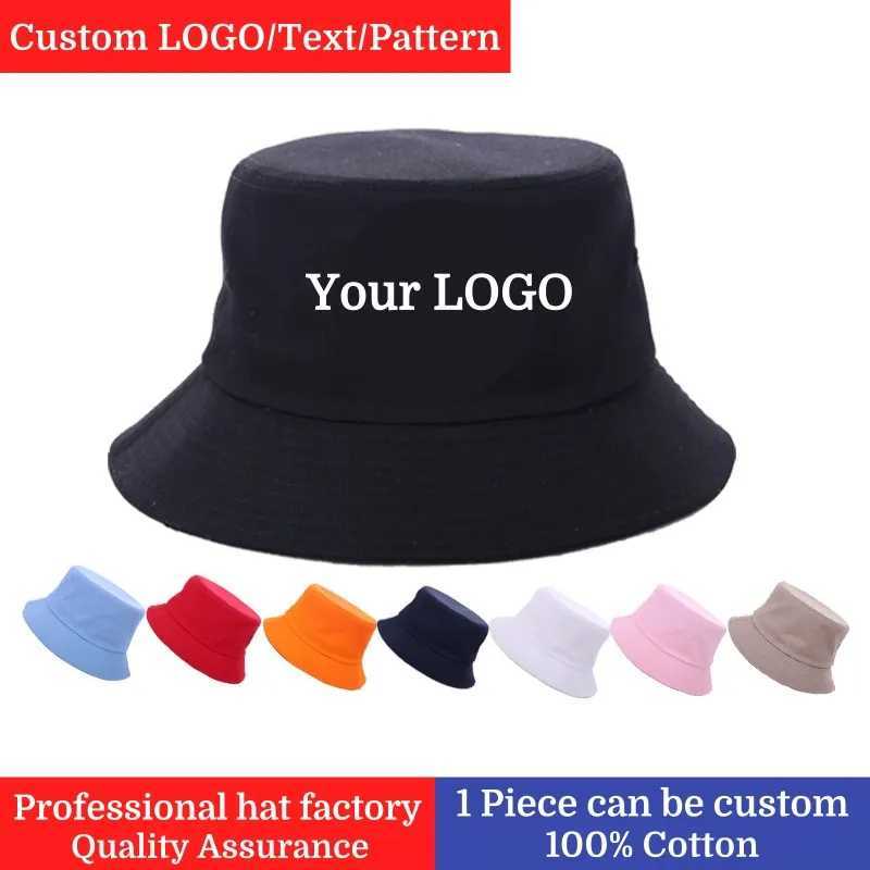 Custom Bucket Hat Summer Men Bob Fisherman Hat Panama Outdoor Hats For Women Sun Beach Cap Customize Your Cotton Bucket Hat Y250707