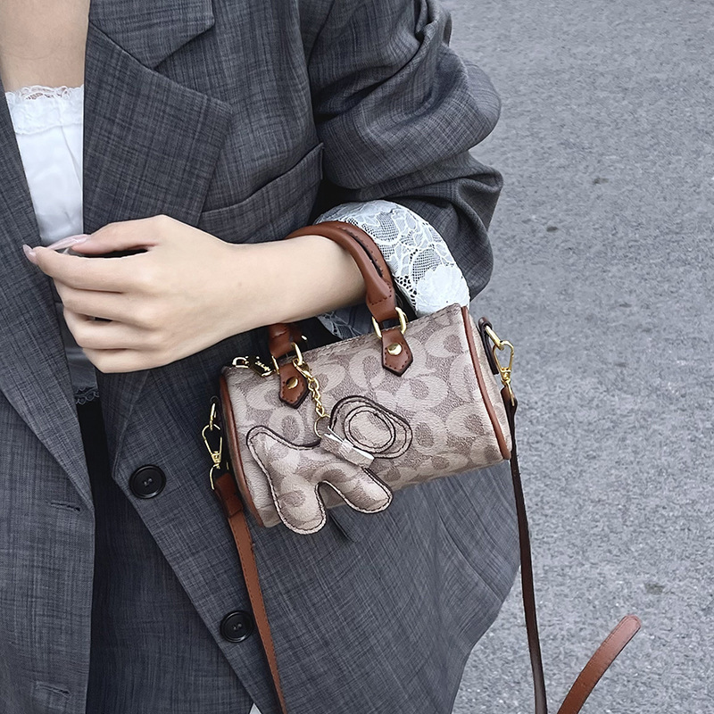 Designer 2025 New High-End Small for Women, Boston Elegant Pillow Handbag, Shoulder Crossbody Bag, Light Luxury Women's Bag