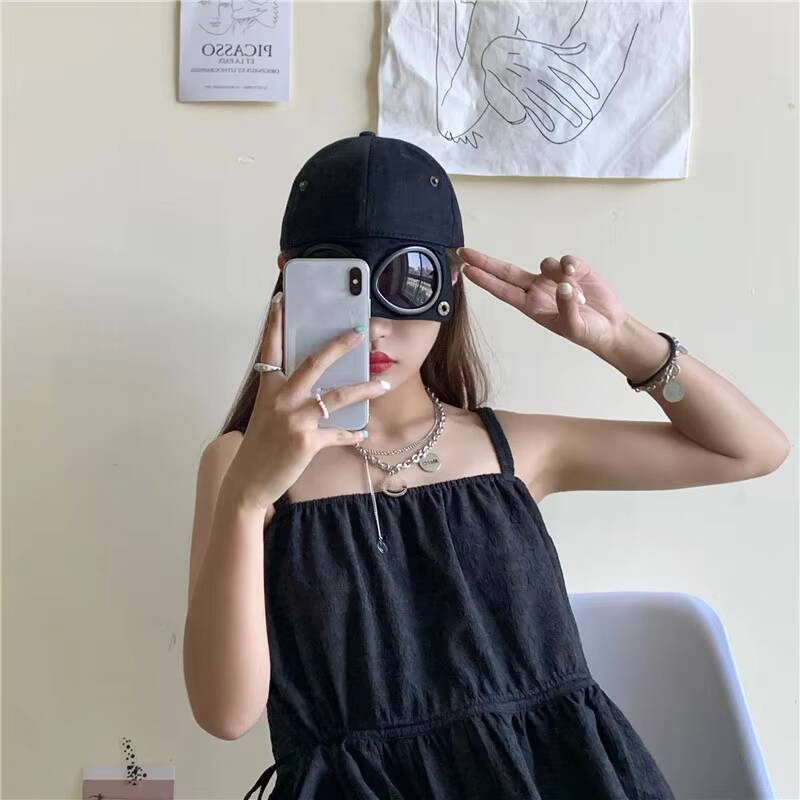 Aviator Hat Summer Personality Glasses Baseball Female Unisex Sunglasses Male Baseballcap Boys Cap ddmythur