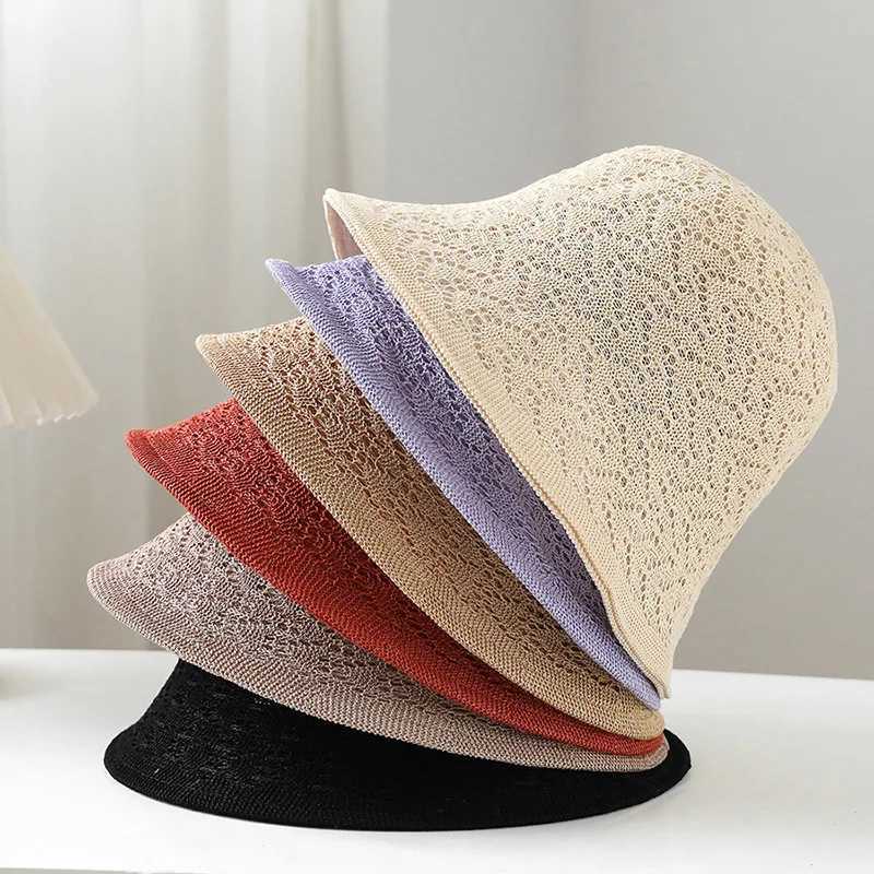4 New Colorways Summer Bucket Hats Cap For Women Double Layer Spring Fisherman Hat Outdoor Foldable Sunscreen Beach Hat Wholesale Y250707
