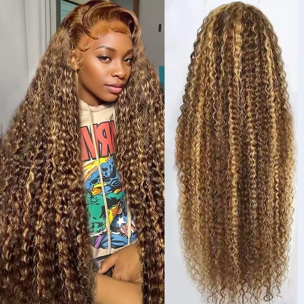 Trendy Women's Textured Wig with Blonde Curly Hair