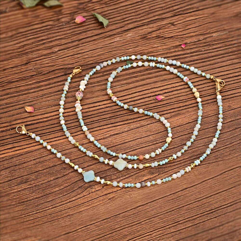 New Four-Leaf Clover Chain Beaded Crossbody Phone Strap Home Delivery