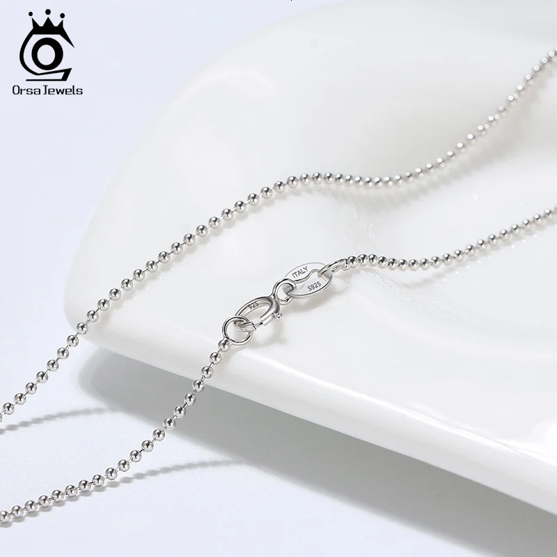 ORSA JEWELS 100% 925 Sterling Silver Link Chain Necklaces Minimalism Snake/Paperclip/Box/Figaro/Chopin/Cuban Chains 40-60cm 250702