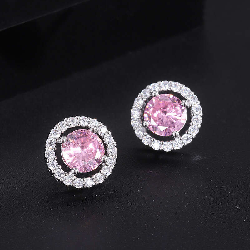 Pink Zircon Heart Beating Bracelet Bangle 2022 Qixi Festival Gift For Girlfriend Necklace Pendant Trendy Earrings Dfc