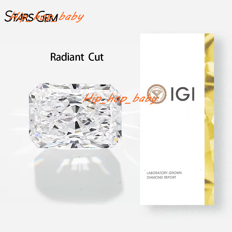 Loose Lab Created Diamond 1.0ct 2.0ct IGI Certificated Radiant Cut Lab Grown Diamond Octagon Shape 1CT HPHT CVD