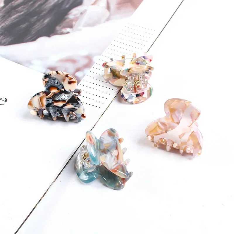 56 Colors Multicolor Geometric Stripes Spotted Acetate Fashion Kids Hair Clips Mini Exquisite Girls Hair Accessories Gift Y250707