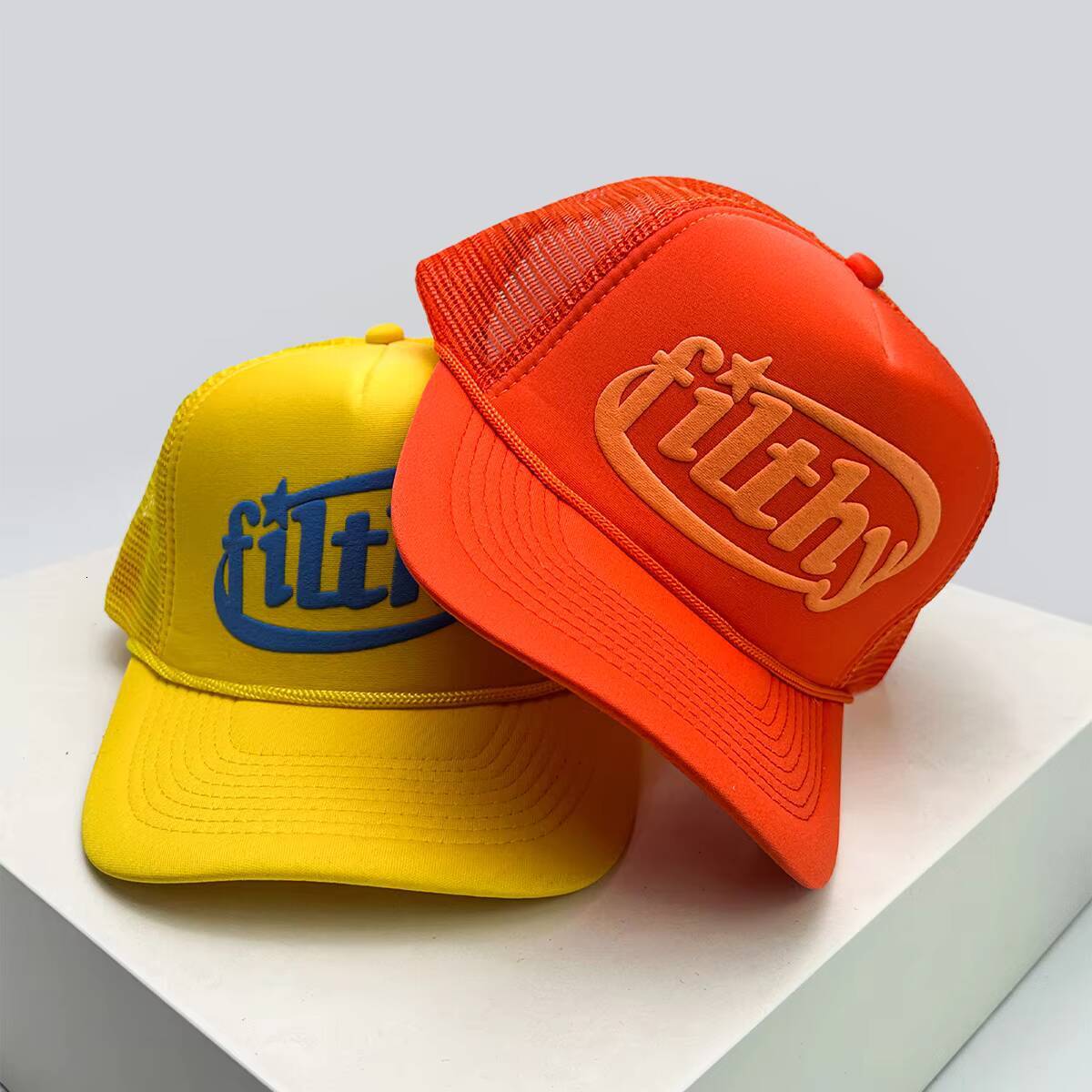 New Unisex filthy Letters Baseball Hats Sunshade Color Block Breathable Personal Trucker Caps Versatile Mesh Fashion ddmythur