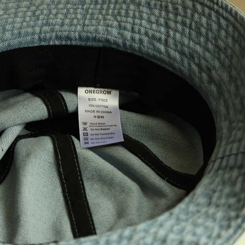 Japanese Retro Simple Dome Denim Basin Caps for Women Spring and Summer Travel Casual Versatile Sunscreen Bucket Hats Men Y250707