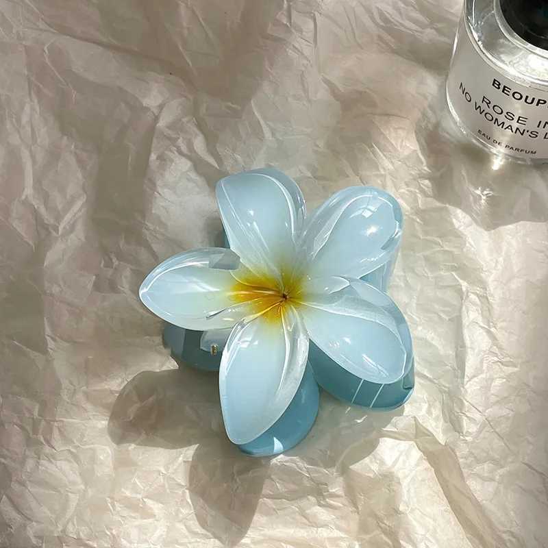 Fashion New Flower Hair Clips for Women Vacation Bohemia Egg Flower Shark Clips Barrettes Girls Large Hairpins Hair Accessories Y250707