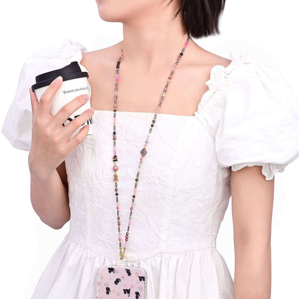 Bohemian Natural Stone Beaded Long and Short Phone Chain Friendship Gift Accessories