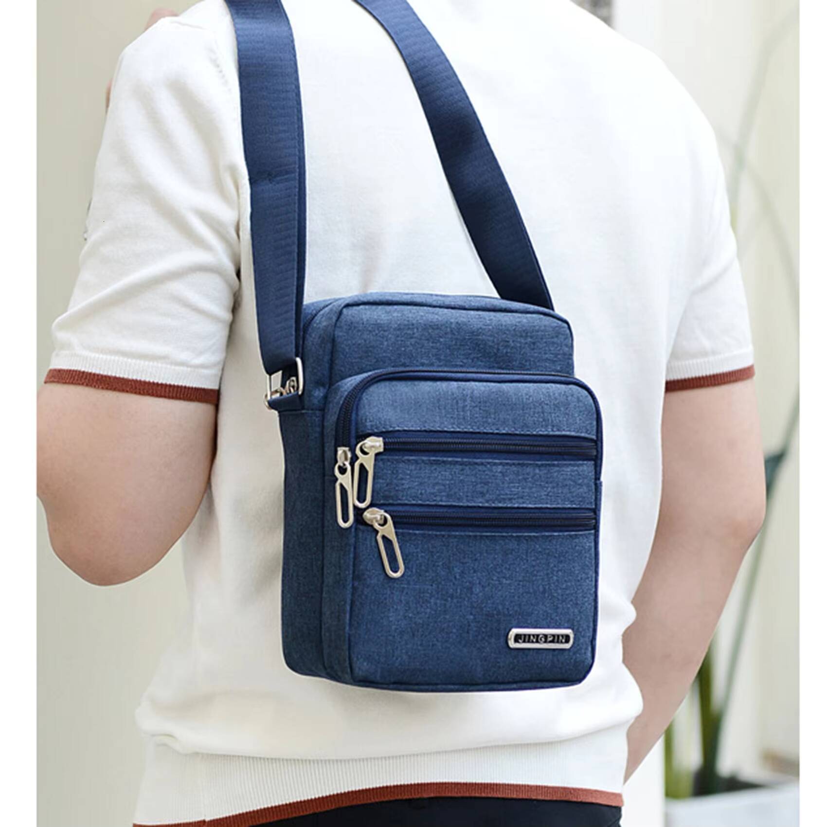Mens Shoulder Bag Business Leisure Large Capacity Portable Handbag Zipper Multi Layer Waterproof Summer Males Crossbody Bags ddmynov