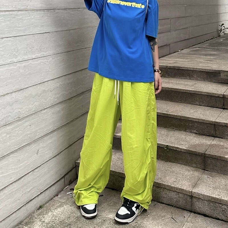 Dopamine Quick-Dry Casual Sports Women's Summer Thin Korean High-Waisted Loose Slimming Straight-Leg Wide-Leg Pants B5