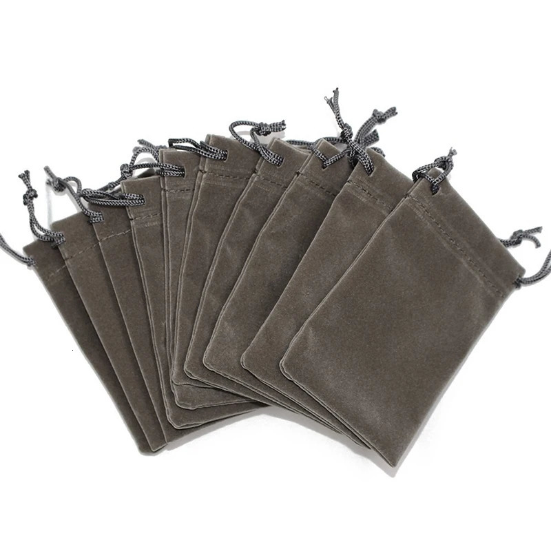Soft Velvet Pouches Drawstrings for Jewelry Gift Packaging Pack of 100 Pouch Bags for party wedding Supplies Black 250702