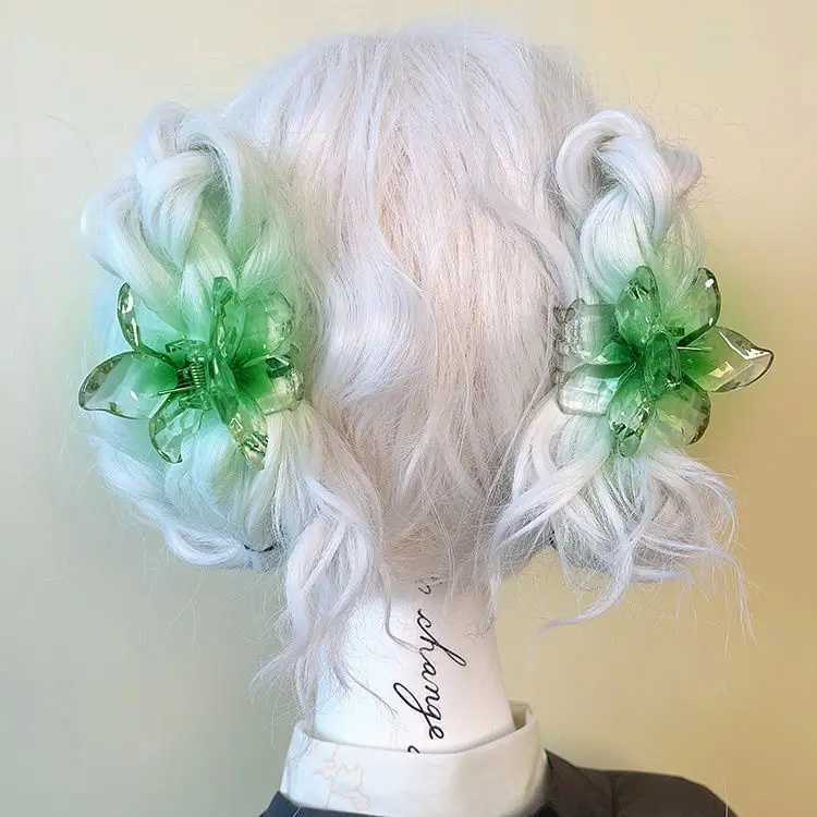 2Pcs/set Korean Acrylic Flower Butterfly Transparent Gradient Hair Claw Clip Climp Hairpin For Girls Barrettes Hair Accessories Z250707