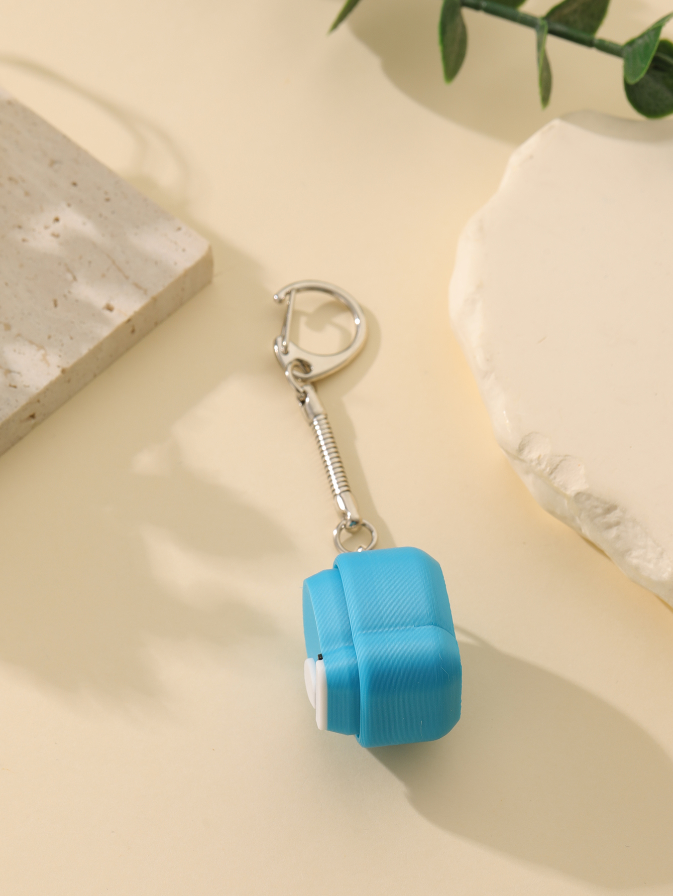 3D printed boxing glove keychain - Adult stress relief toy, with a portable anxiety relief gadget featuring a clickable keyboard design