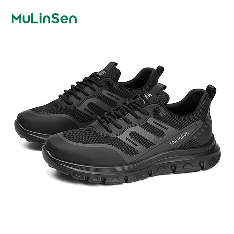 Mulinsen men's mesh sports shoes, four seasons breathable, lightweight and comfortable travel shoes, slip-on running casual sports shoes