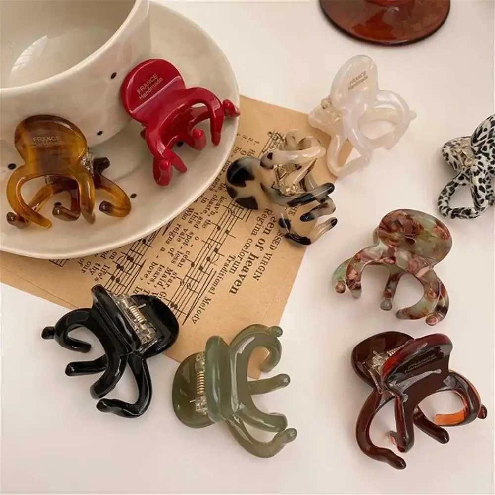 Trendy French Acetate Hair Claw Clips Retro Crab Shark Clip Elegant High Ponytail Holder Fashion Hair Accessories for Women Girl Z250707