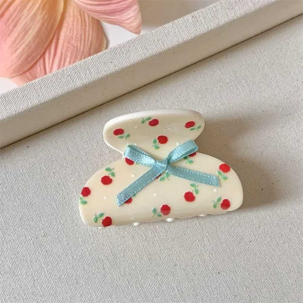Girls Cute Sweet Bow Flower Hair Claw Women Bowknot Ribbon Crab Clips Hairpin Summer Y2k Shark Clip Hair Clip Hair Accessories Y250707