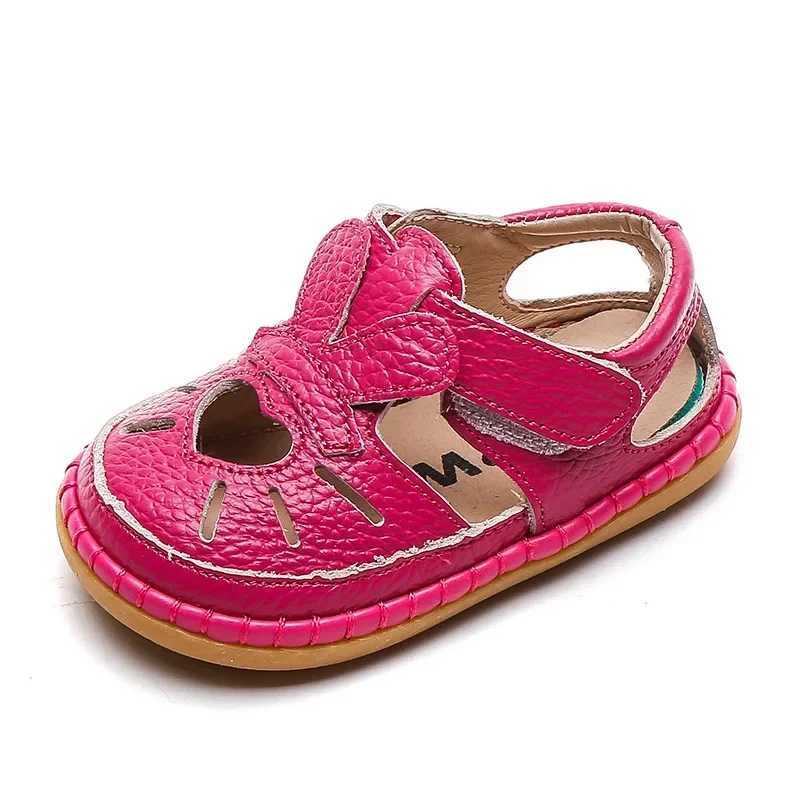 Summer Baby Girls Sandals Anti-collision Infant Toddler Shoes Genuine Leather Love Kids Princess Shoes Children Beach Sandals z250708MF2B