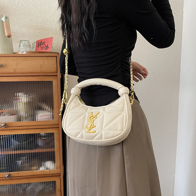 Designer High-End Small for Women 2025 New Korean Fashion Quilted Chain Versatile Shoulder Crossbody Light Luxury Women's Bag