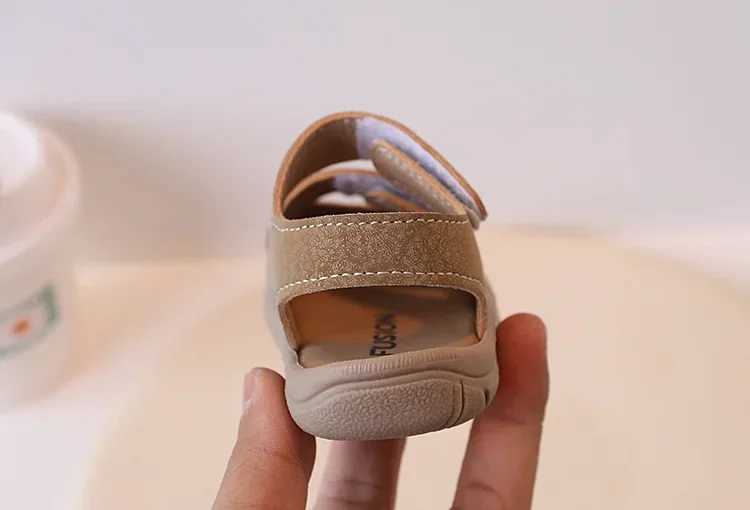 Simple Womens Baby Shoes Anti-collision Soft Bottom Sandals For Boys Ages 1-3 Learning To Walk Beach Shoes z250708CZNK