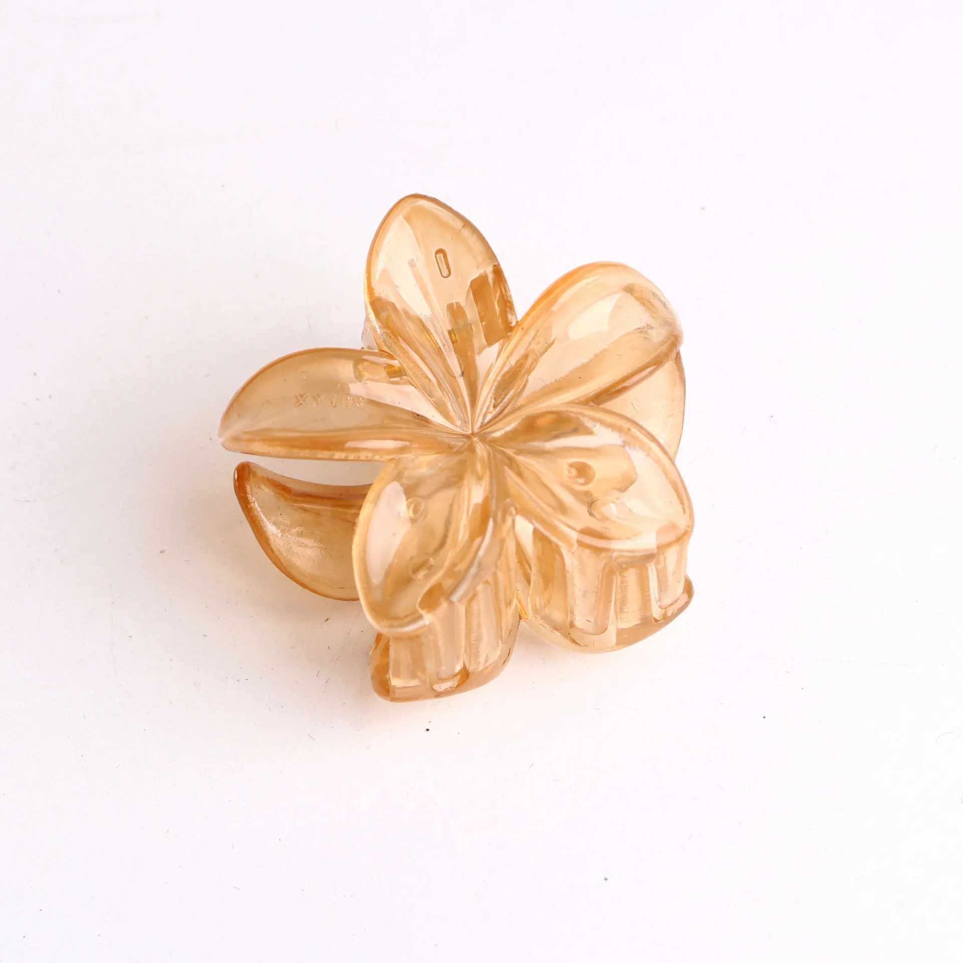 6Pcs/set Vintage Amber Leopard Print Color Jelly Flower Small Hair Clips Claw Clamp Hairpin Barrette Hair Accessory Y250707