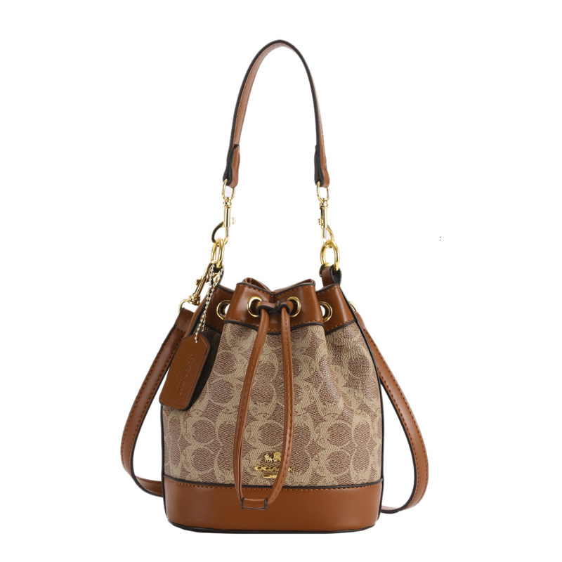 Designer Presbyopic Bucket for Women 2025 New Printed Crossbody Fashionable Versatile Drawstring Handheld Shoulder Light Luxury Women's Bag