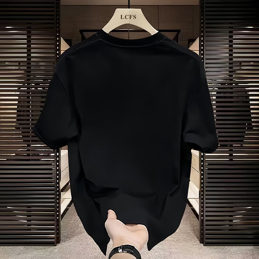 free shipping for man A trendy brand of pure cotton men's printed short-sleeved T-shirt, a new summer fashion and versatile round-neck T-shirt