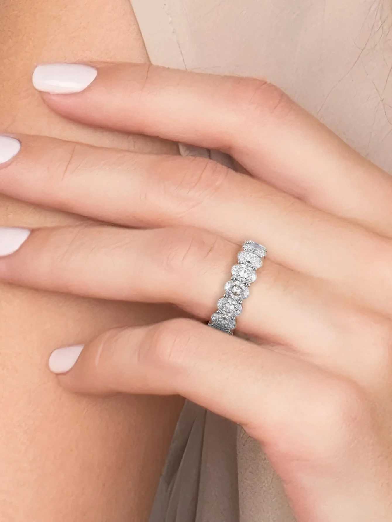 925 Sterling Silver Original Zircon Oval Fashion Ring for Women Engagement Wedding Gift Luxury High Quality Fine Jewelry XJ250707