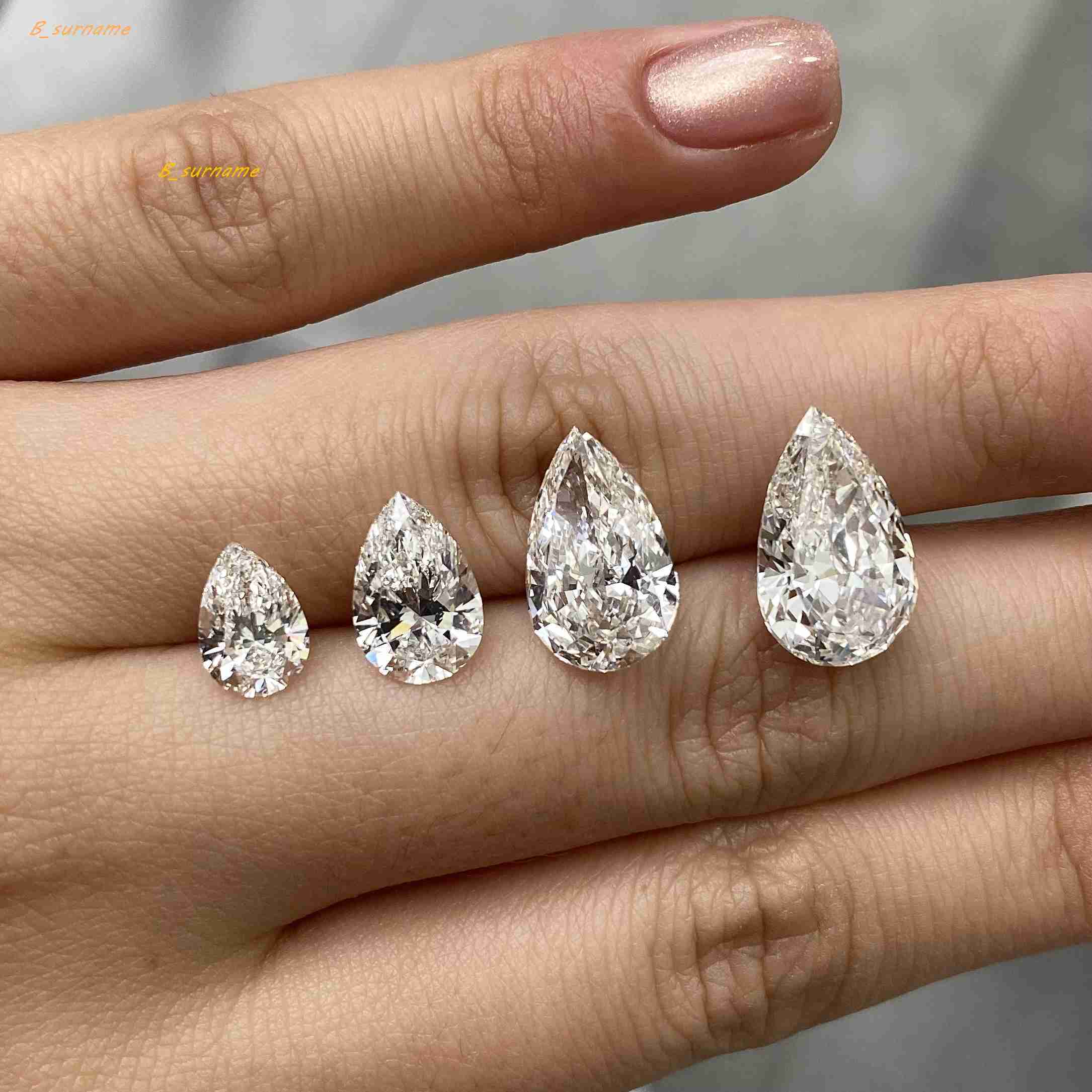 Starsgem IGI Certified Loose Diamonds Pear Cut 1ct 1.5ct 2.0ct 3.0ct 4.0ct 5.0ct HPHT CVD Lab Grown Diamond
