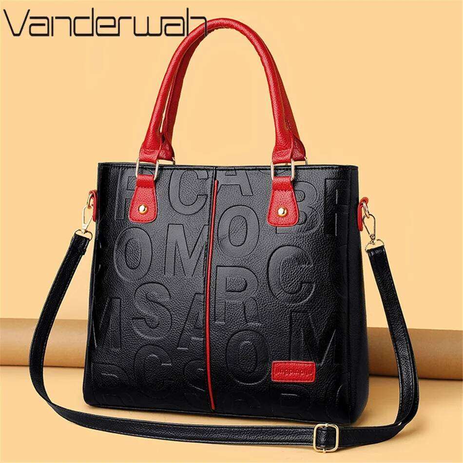 Hot Fashion Pu Leather Shoulder Messenger Bag Large Capacity Ladies Handbags Designer Crossbody Bags for Women 2025Totes