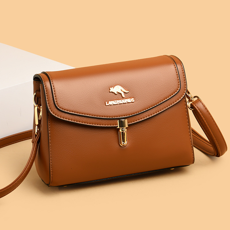 Designer Kangaroo Women's Bag 2025 New Fashionable Single Shoulder Slant Small Bag Multi Functional Middle Aged Mom Bag
