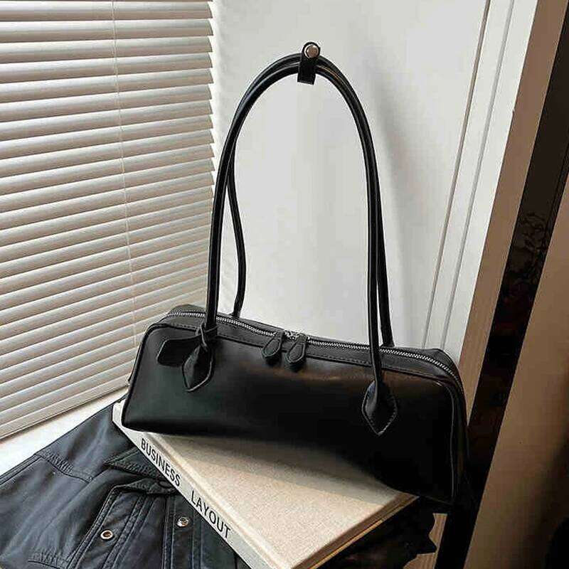 Temperament Versatile Underarm Bag for Women French Light Retro One Shoulder Bags Texture PU Red Handbag New
