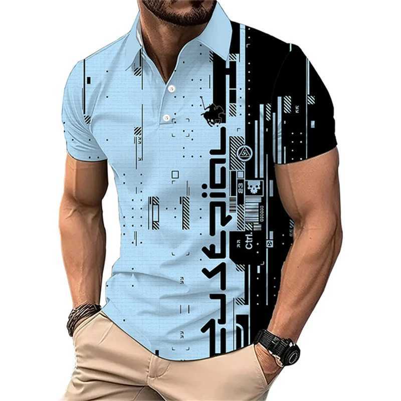 Funny 3D Print Polo T-Shirt for Men Summer Outdoor Golf Sports Clothing Fashion Lapel Short Sleeve Tops Casual Trend Loose Tees Y250707 Y250707