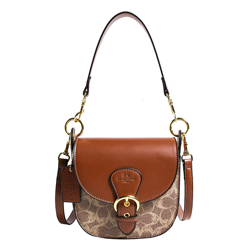 Designer High-End Small for Women 2025 New Printed Saddle Versatile Fashion Underarm Elegant Shoulder Crossbody Light Luxury Women's Bag