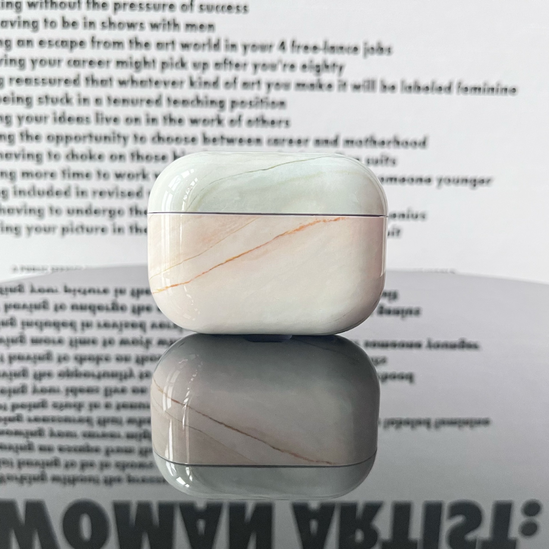 Marble water sticker compatible trend with Apple trend s new generation headphone case protective cover designer bag handbag
