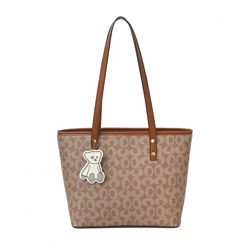 Designer High-End Feel for Women 2025 New Printed Fashion Large Capacity Versatile Shopping Tote Handbag Shoulder Light Luxury Women's Bag