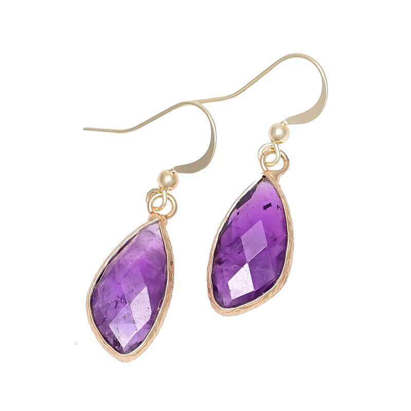 Classic Fashion Women's Healing Amethyst Luxurious Unique Gift for Girls Bohemian Earrings
