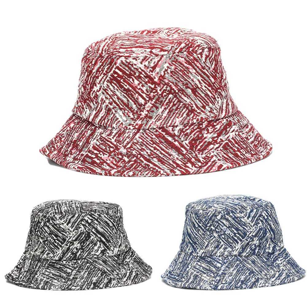 New Fashion Crossed Tie-dye Threads Sackcloth Quality Fisherman Caps for Men Women Outdoor Versatile Photo Shoot Bucket Hat Dy25 Y250707