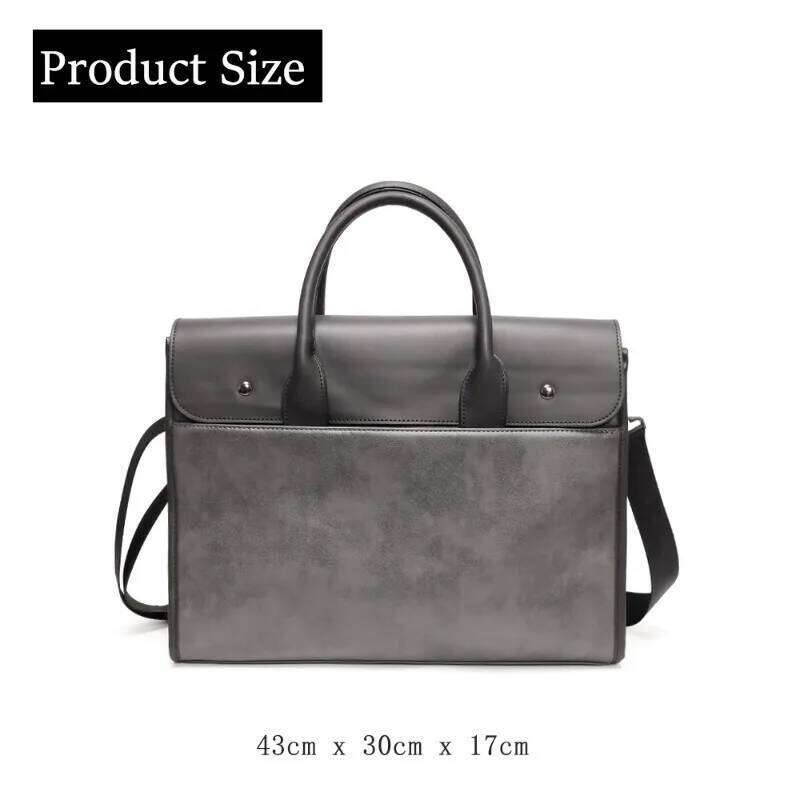 Large Capacity Handbags Briefcases Retro Fashion Crossbody Bags Men Shoulder Messenger Satchels Male Top-Handle Bag