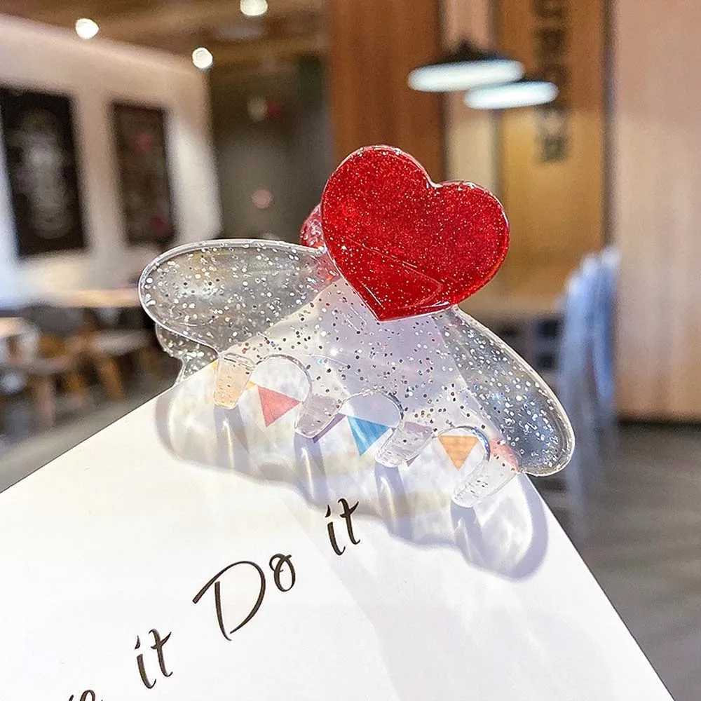 Korean Cute Medium Women Love Fashion Acrylic Hair Claw Hairpin Barrette Z250707