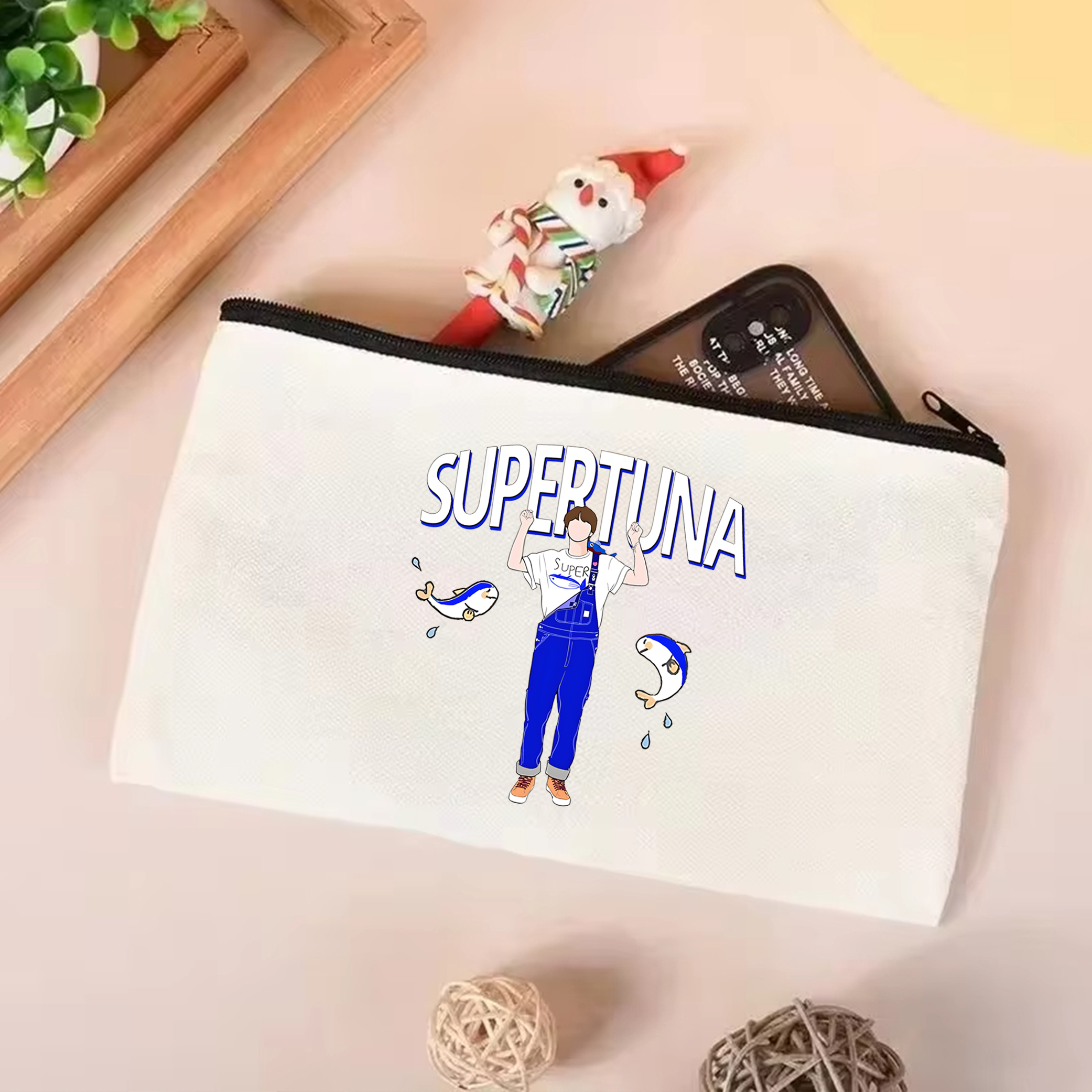 Popular members Jin Canvas Bag Kim Seokjin K-pop tote bag Kim Seokjin bag Jin Bias shoulder bag Army Gift Kpop tote cosmetic bag