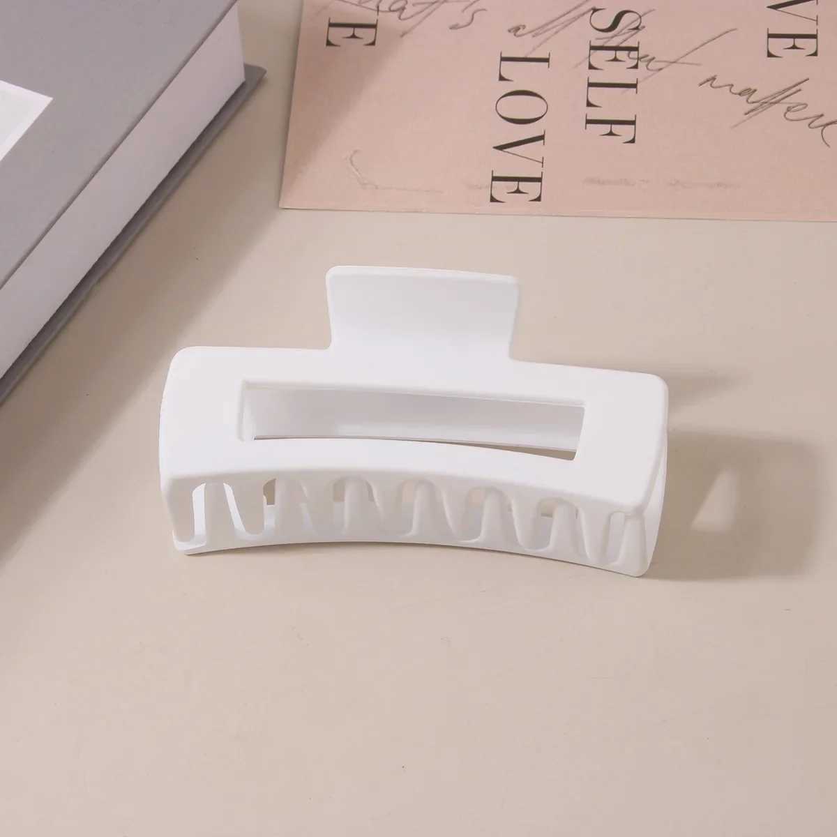 10.5CM Solid Hair Claw Elegant Hairpins Barrette Crab Hair Clips For Women Girls Korean Square Hair Accessories Simple Hair Accessories Y250707