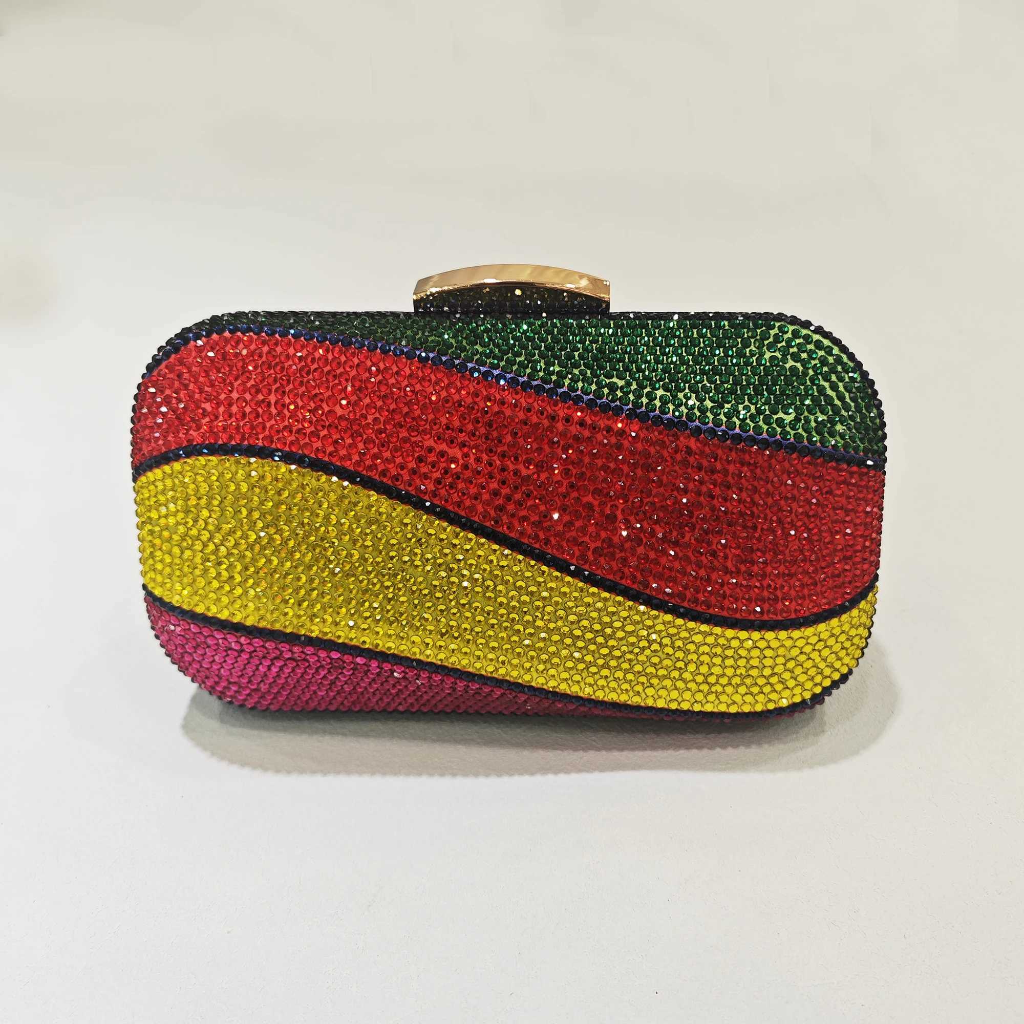 Multi Color Diamond Wedding Bags Crystal Clutch Purse For Luxury Women Evening Bags Party Banquet Purses