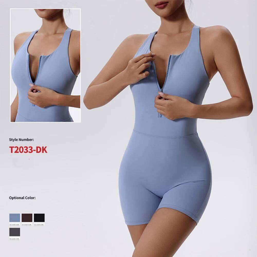 Sleeveless Vest Jumpsuit One Piece Women Sport Runing Push Up Gym Workout Fiess Scrunch Shorts Active Rompers Yoga Set