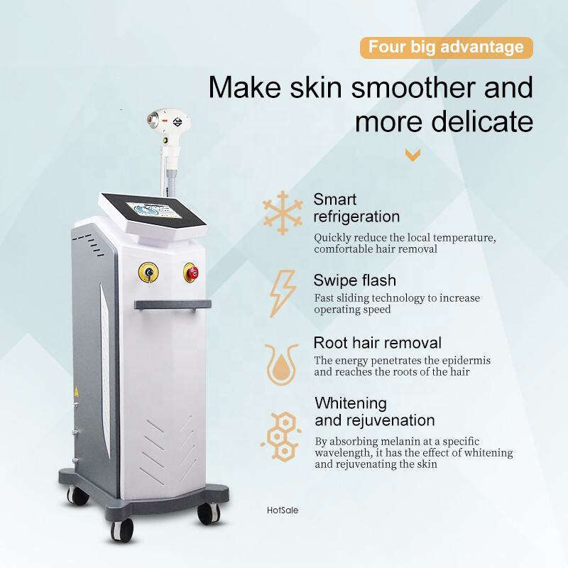 Hot Selling Products 808nm Hair Removal Permanent Diode Laser Hair remove Professional Ice Point Painless Laser Epilation Large Spot Area Beauty Equip