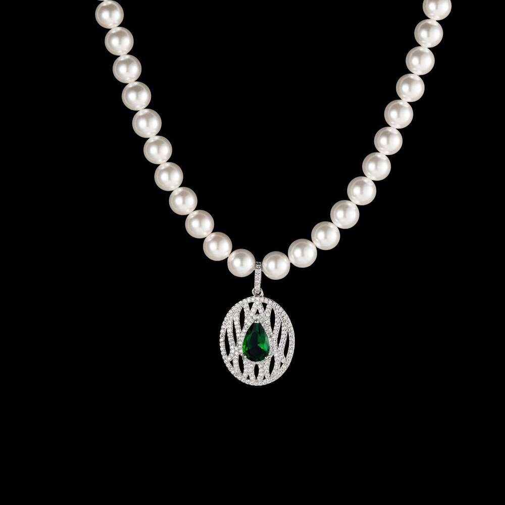 Tiktok Live Australian Pearl Metal Artificial Gemstone Mixed Necklace For Women Eca