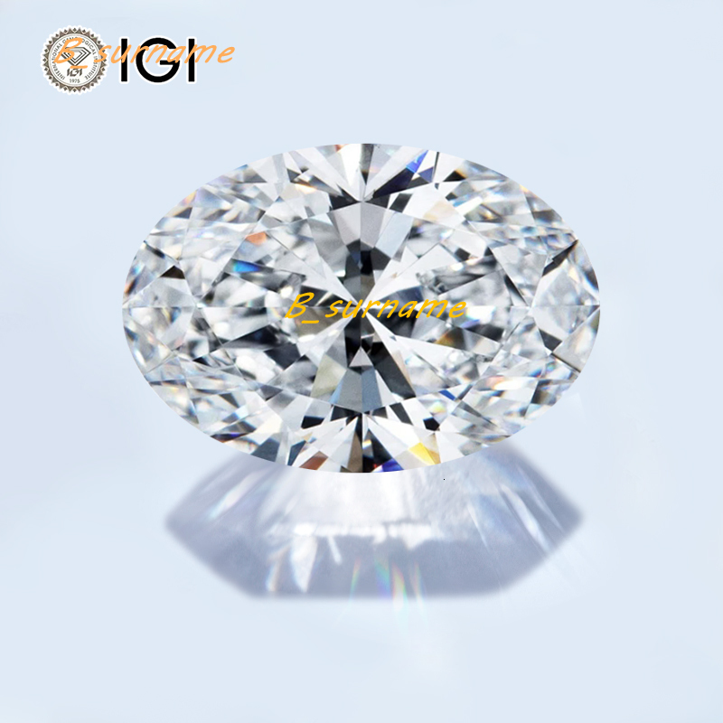 Wholesale 1ct 2ct IGI Certificated Oval Cut Lab Grown Diamond DEF Color Oval Cut Hpht CVD Diamonds for Sale