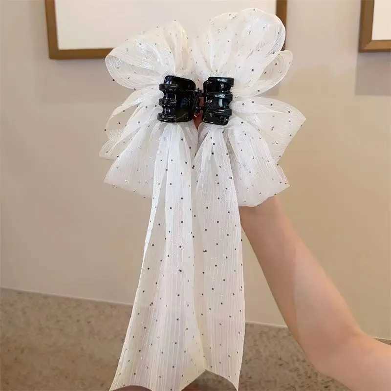 Elegant Hair Accessories with Oversized Tassel Net Yarn Butterfly Bow Hair Clip for Women Z250707