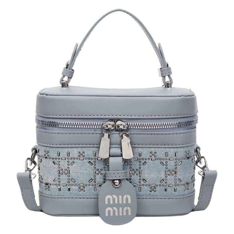Free shipping Light Luxury Small Square with Exquisite Design, Rhinestone Handbag, Fashionable Crossbody Women's Bag, Single Shoulder Box Bag
